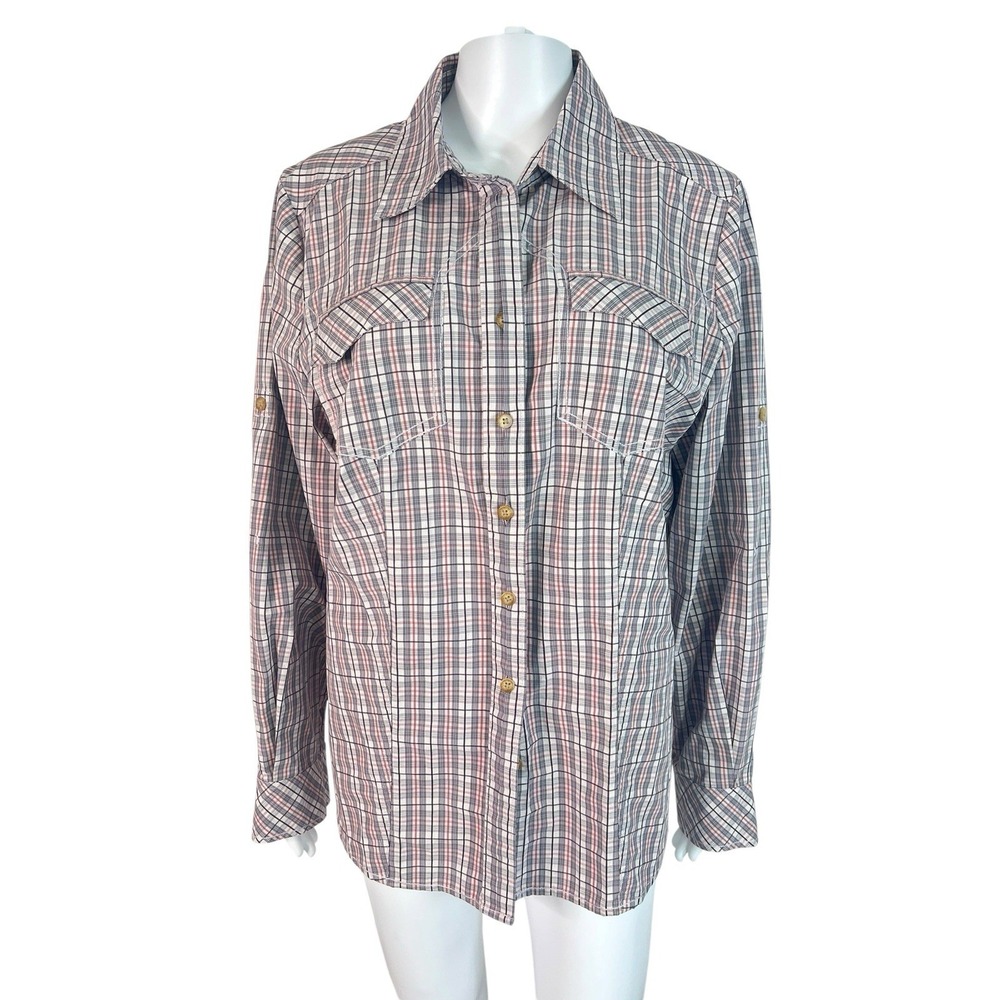 REI Womens Size XL Shirt Top Plaid Western Hiking Outdoor Camping PNW Weekend